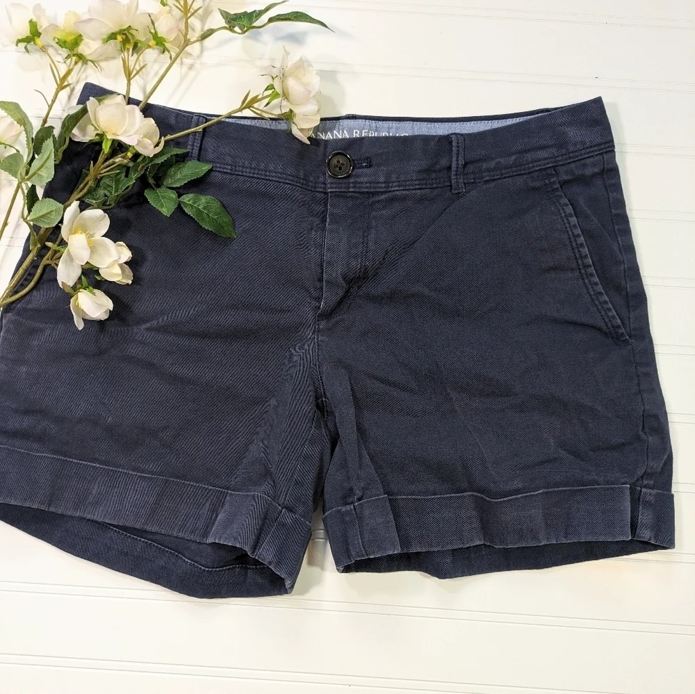 Banana Republic Navy City Chino Shorts